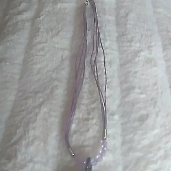 RELISTED🎉Host Pick 9/11 NWOT Purple Calla Lily Green Glass Flower Pendant - Picture 14 of 15